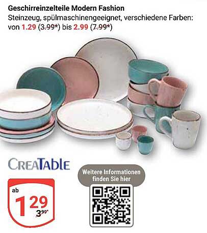 Geschirrreinzelteile Modern Fashion