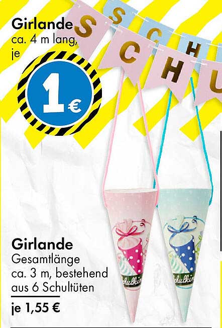 Girlande ca. 4 m lang, je 1 €