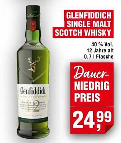 Glenfiddich Single Malt Scotch Whisky 12 Jahre alt