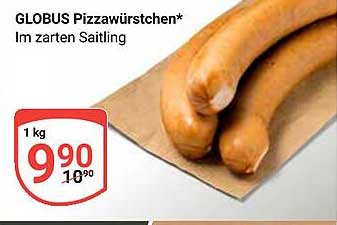 GLOBUS Pizzawürstchen* im zarten Saitling