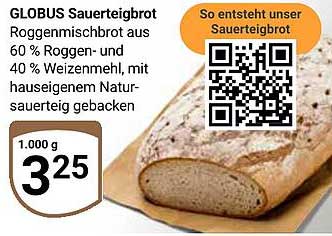 GLOBUS Sauerteigbrot Roggenmischbrot 1.000 g