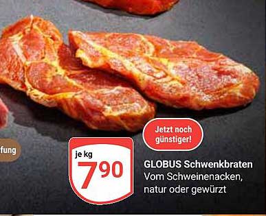 GLOBUS Schwenkbraten vom Schweinenacken, natur oder gewürzt