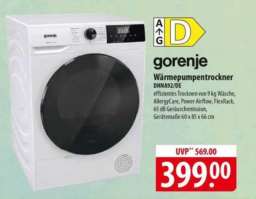 gorenje Wärmepumpentrockner DHNA92/DE
