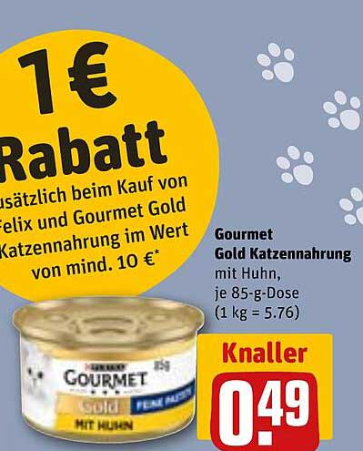 Gourmet Gold Katzennahrung mit Huhn, 85 g-Dose