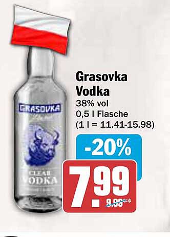 Grasovka Vodka 0,5 l Flasche - Jetzt 20% günstiger!