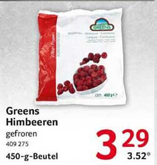 Greens Himbeeren gefroren 450-g-Beutel