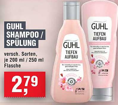 GUHL Shampoo / Spülung - Tiefen Aufbau in verschiedenen Sorten