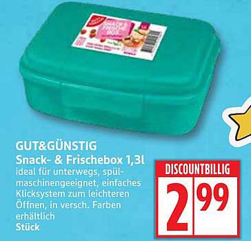 GUT& GÜNSTIG Snack- & Frischebox 1,3l