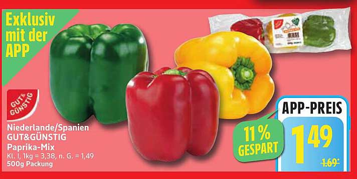 GUT&GÜNSTIG Paprika-Mix 500g