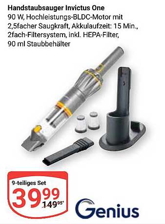 Handstaubsauger Invictus One 90 W - 9-teiliges Set