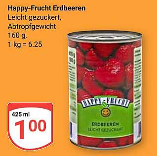 Happy-Frucht Erdbeeren 160 g - Leicht gezuckert