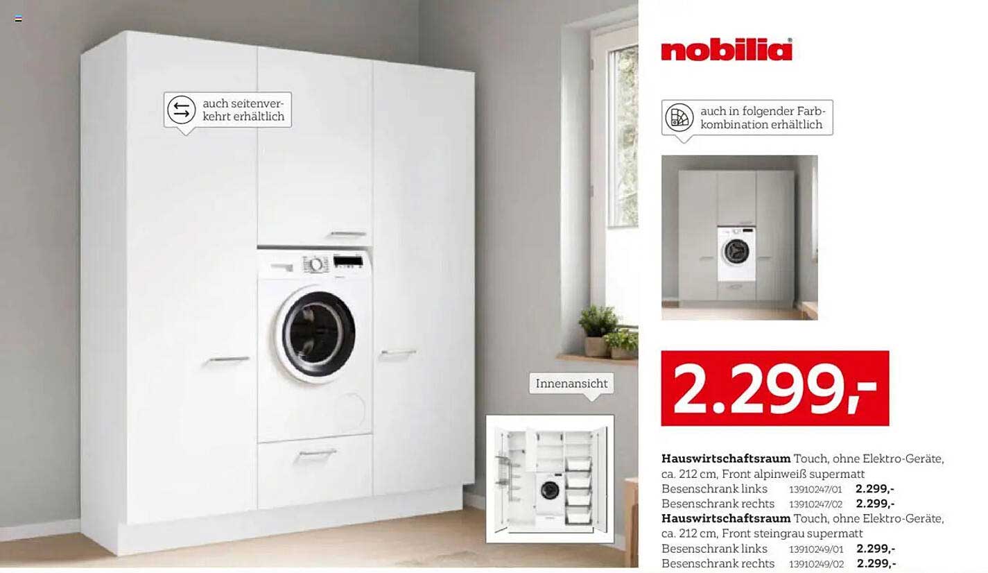Hauswirtschaftsraum Touch, ohne Elektro-Geräte