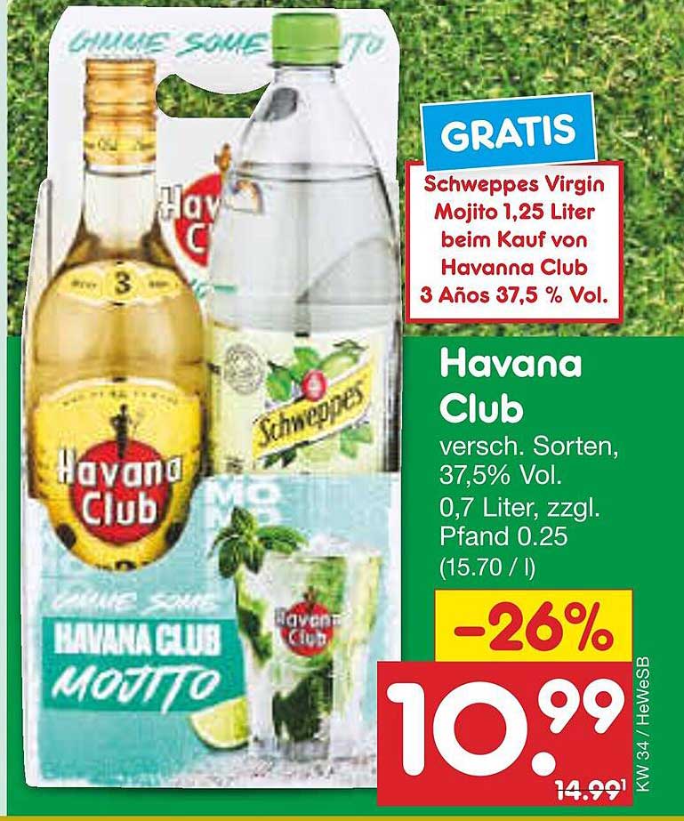 Havana Club 3 Años 37,5 % Vol. – jetzt zum Spitzenpreis!