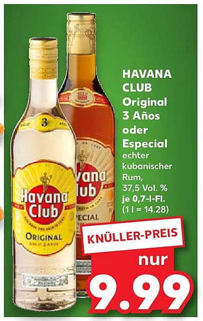 HAVANA CLUB Original 3 Años oder Especial, echter kubanischer Rum