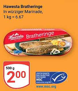 Hawesta Bratheringe in würziger Marinade, 500 g