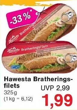 Hawesta Bratheringsfilets 325 g - Preis-Leistungs-Knaller!