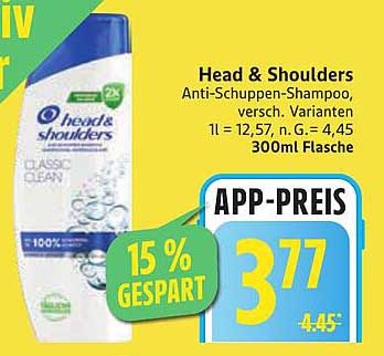Head & Shoulders Anti-Schuppen-Shampoo, 300ml Flasche, verschiedene Varianten