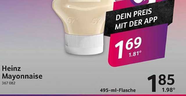 Heinz Mayonnaise 495-ml-Flasche