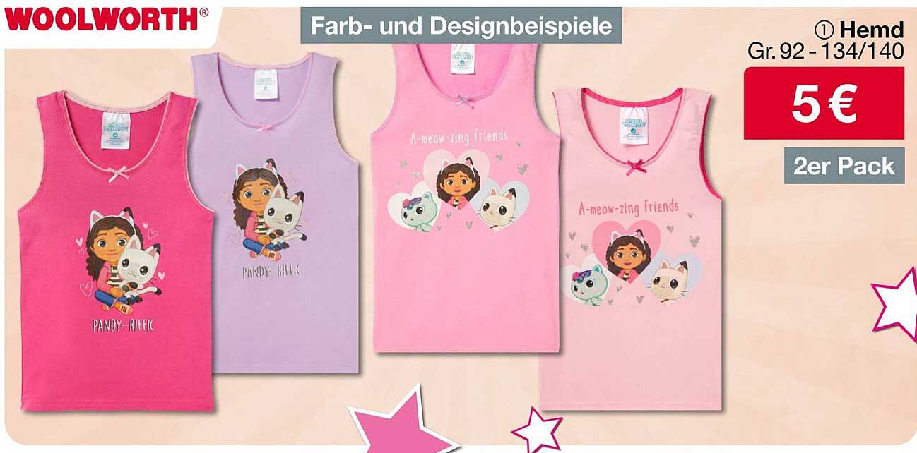 Hemd 2er Pack Gr. 92-134/140 für 5 €