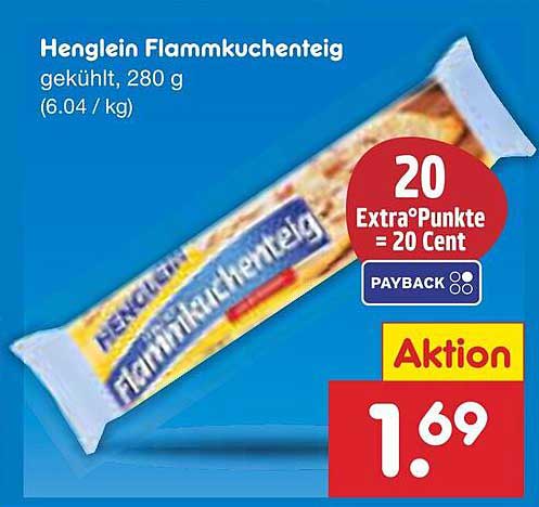 Henglein Flammkuchenteig, gekühlt, 280 g