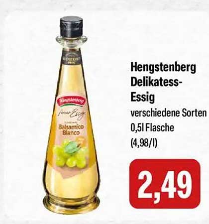 Hengstenberg Delikatess-Essig verschiedene Sorten 0,5l Flasche