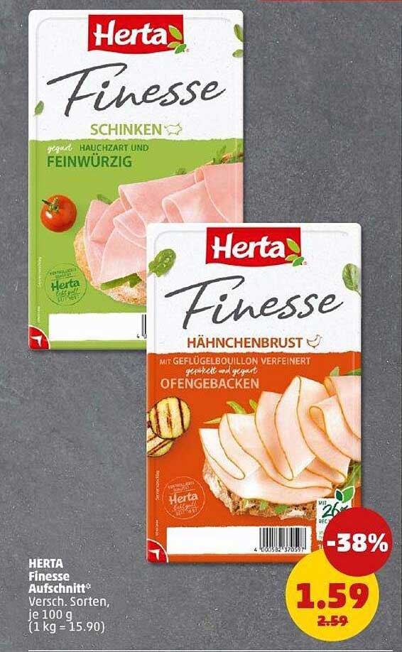 HERTA Finesse Aufschnitt – Schinken & Hähnchenbrust