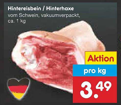 Hintereisbein / Hinterhaxe vom Schwein, vakuumverpackt, ca. 1 kg
