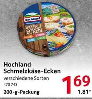 Hochland Schmelzkäse-Ecken verschiedene Sorten 200-g-Packung