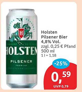 Holsten Pilsener Bier 4,8% Vol. 500 ml