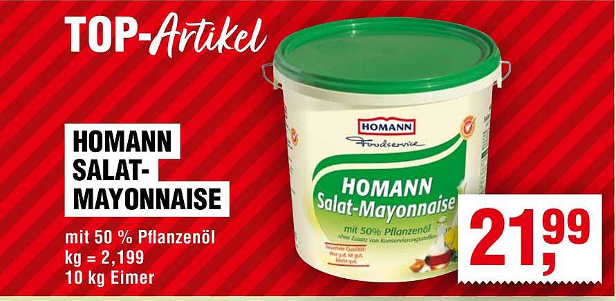 HOMANN SALAT-MAYONNAISE 10 kg Eimer