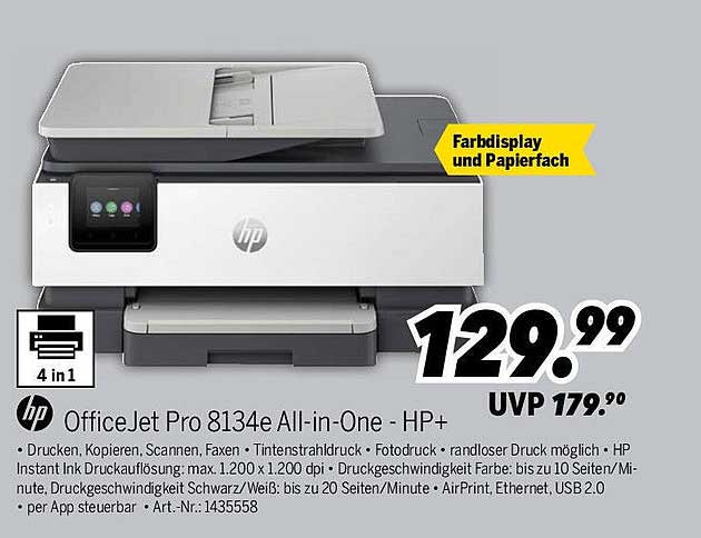 HP OfficeJet Pro 8134e All-in-One - HP+