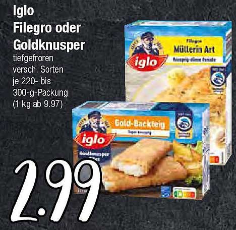 Iglo Filegro oder Goldknusper tiefgefroren