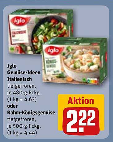 Iglo Gemüse-Ideen Italienisch oder Rahm-Königsgemüse - Tiefgefroren