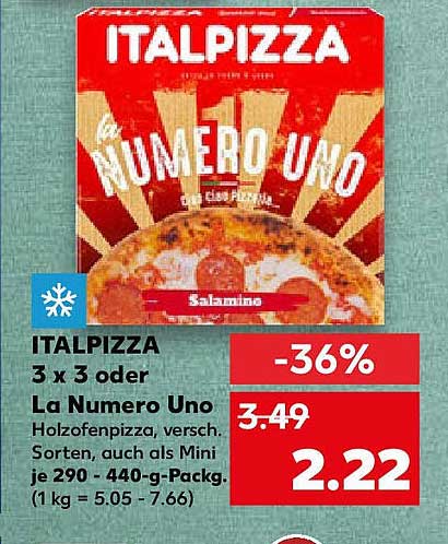 ITALPIZZA 3 x 3 La Numero Uno Holzofenpizza