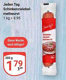 Jeden Tag Schinken-Zwiebel-Mettwurst 200g