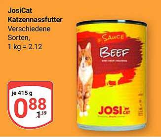 JosiCat Katzennassfutter in verschiedenen Sorten