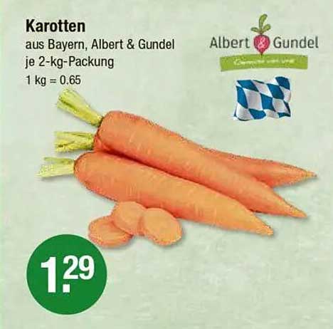 Karotten aus Bayern, Albert & Gundel je 2-kg-Packung