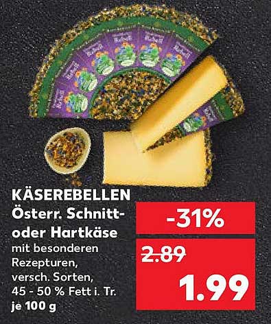 Käsebellen - Österreichischer Schnitt- oder Hartkäse mit besonderen Rezepturen