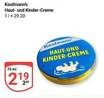 Kaufmann's Haut- und Kinder-Creme 75 ml