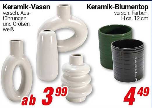 Keramik-Vasen & Blumentöpfe - ab 3,99 €
