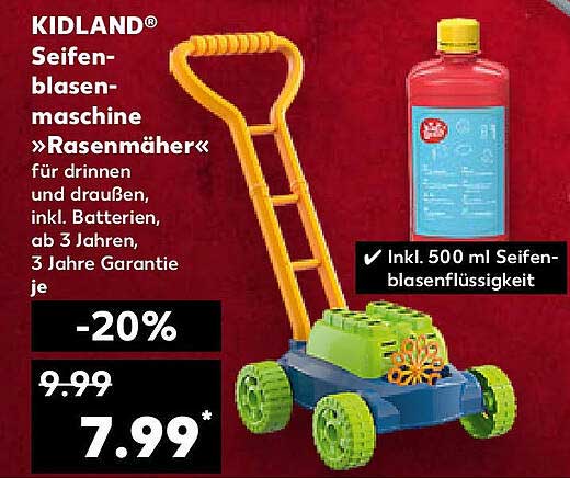KIDLAND® Seifenblasenmaschine »Rasenmäher«