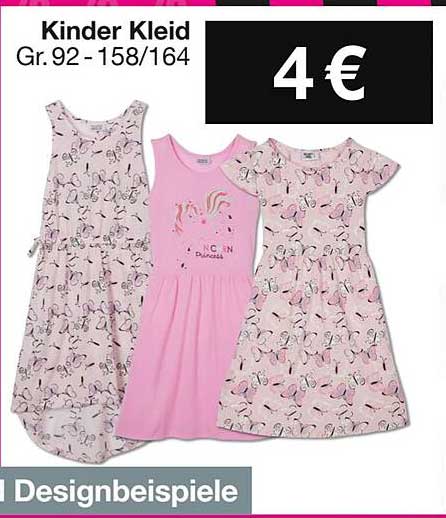Kinder Kleid Gr. 92 - 158/164 für nur 4 €