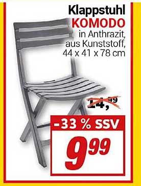 Klappstuhl KOMODO in Anthrazit