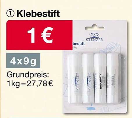 Klebestift Stenzer 4x9g