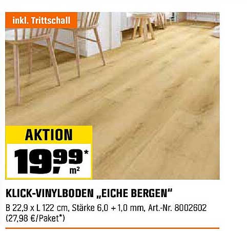 KLICK-VINYLBODEN „EICHE BERGEN“