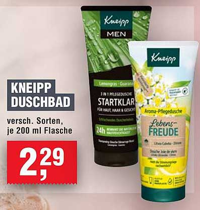 KNEIPP DUSCHBAD - 3 in 1 Pflege – vers. Sorten, je 200 ml Flasche
