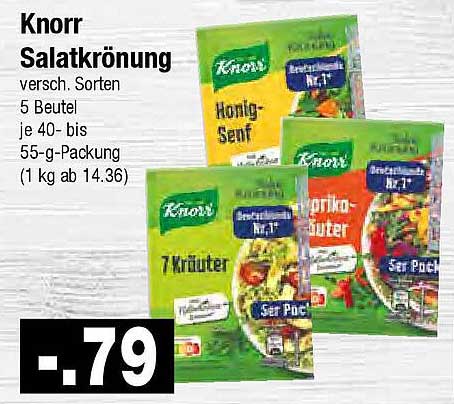 Knorr Salatkrönung - verschiedene Sorten