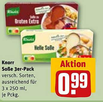 Knorr Soße 3er-Pack für nur 0,99 €