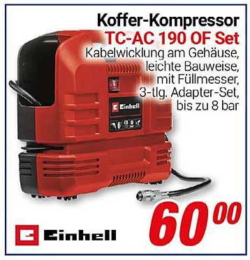 Koffer-Kompressor TC-AC 190 OF Set