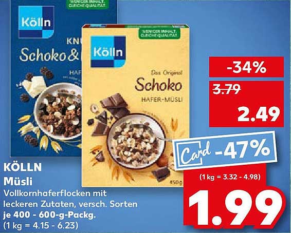 KÖLLN Schoko Hafer-Müsli